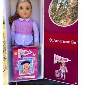 American Girl Dolls Isabel Hoffman 90’s Twin new in box meet outfit
